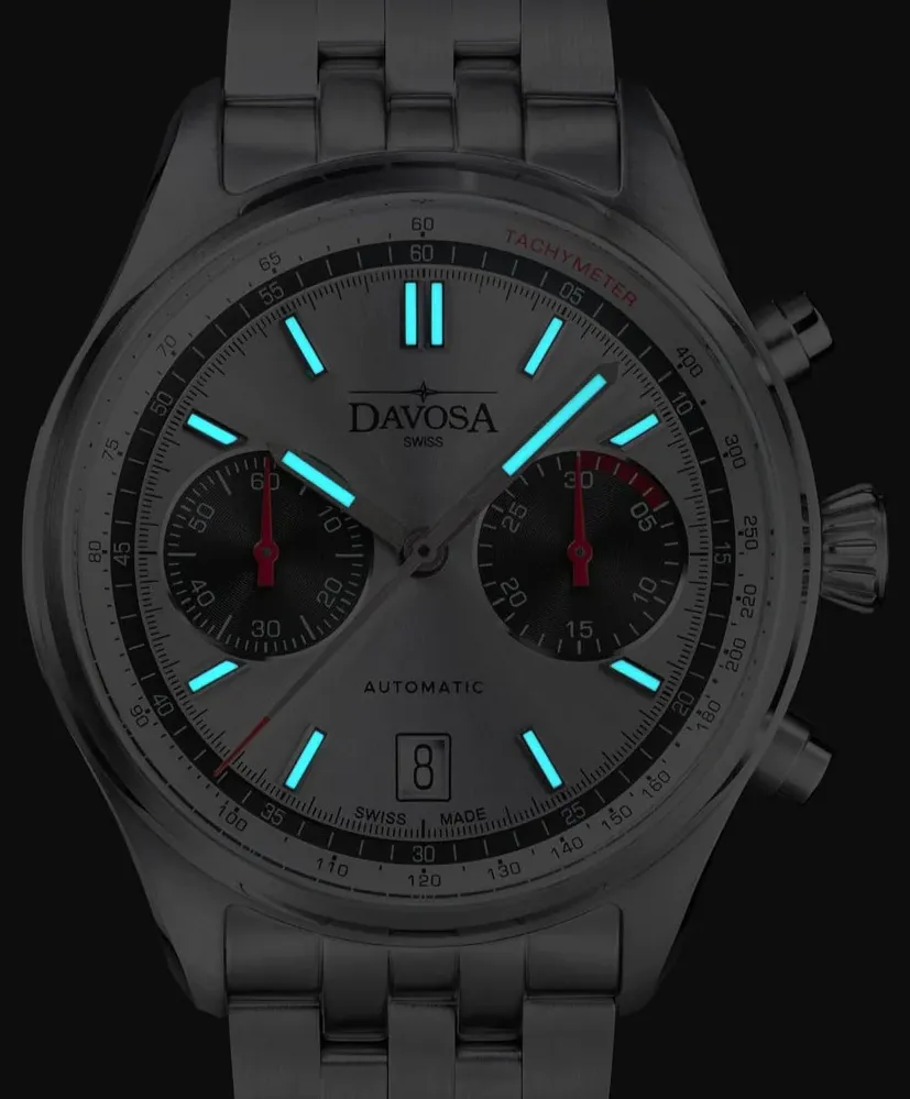 Davosa Newton Pilot Rally Silver Bracelet Limited Edition