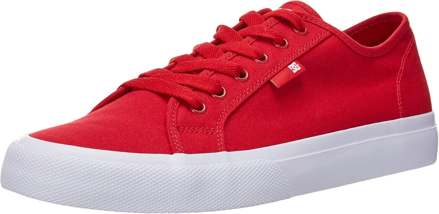 DC mens Manual Skate Shoe, Red, 4 US