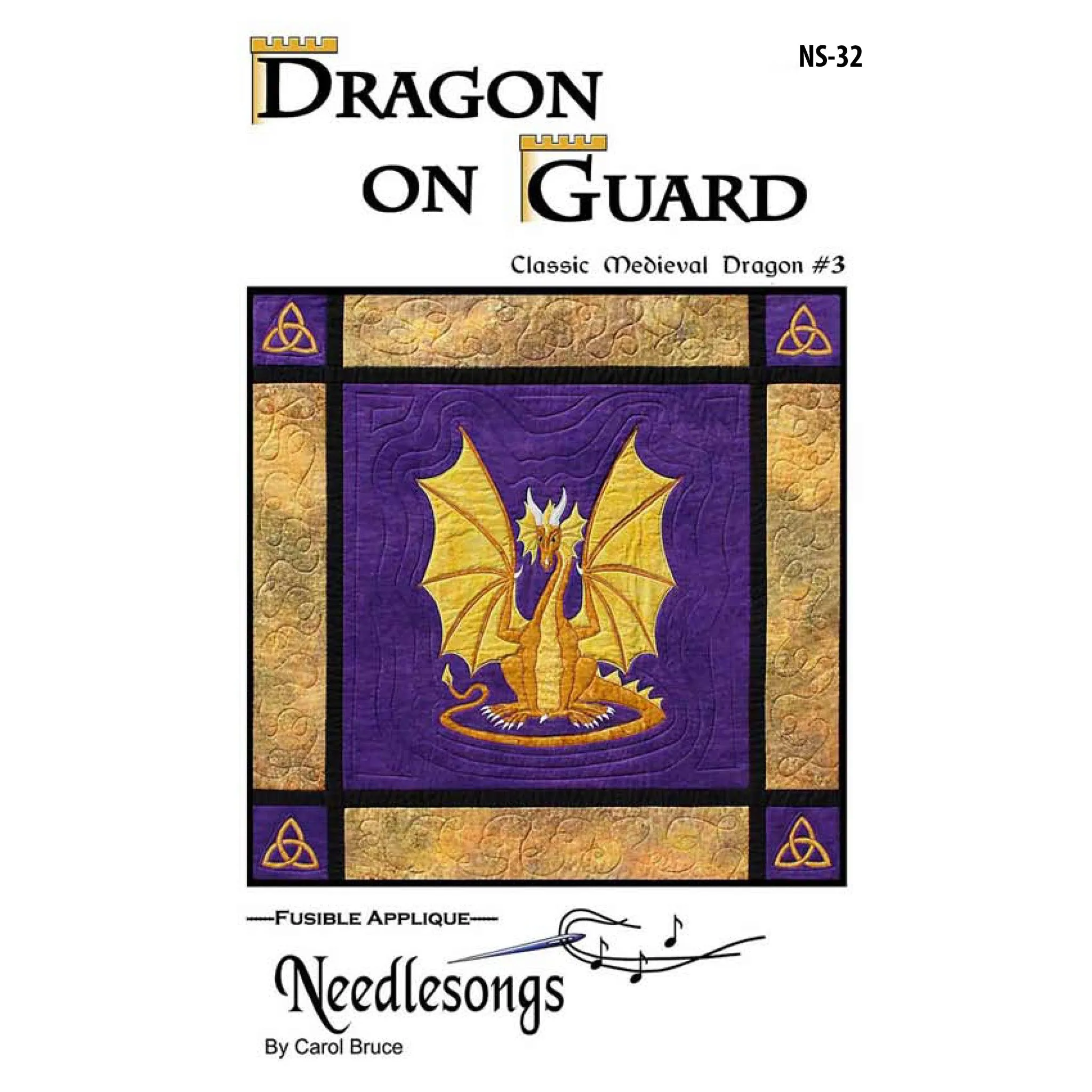 Dragon on Guard Wall Hanging Pattern NS-32 - Paper Pattern