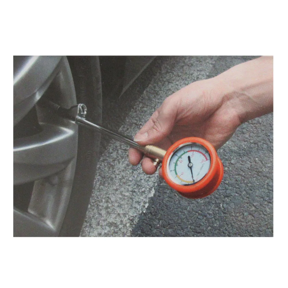 Dual Head Truck Tire Pressure Gauge Dial Tester 150 PSI Trucker Auto Car Bike RV