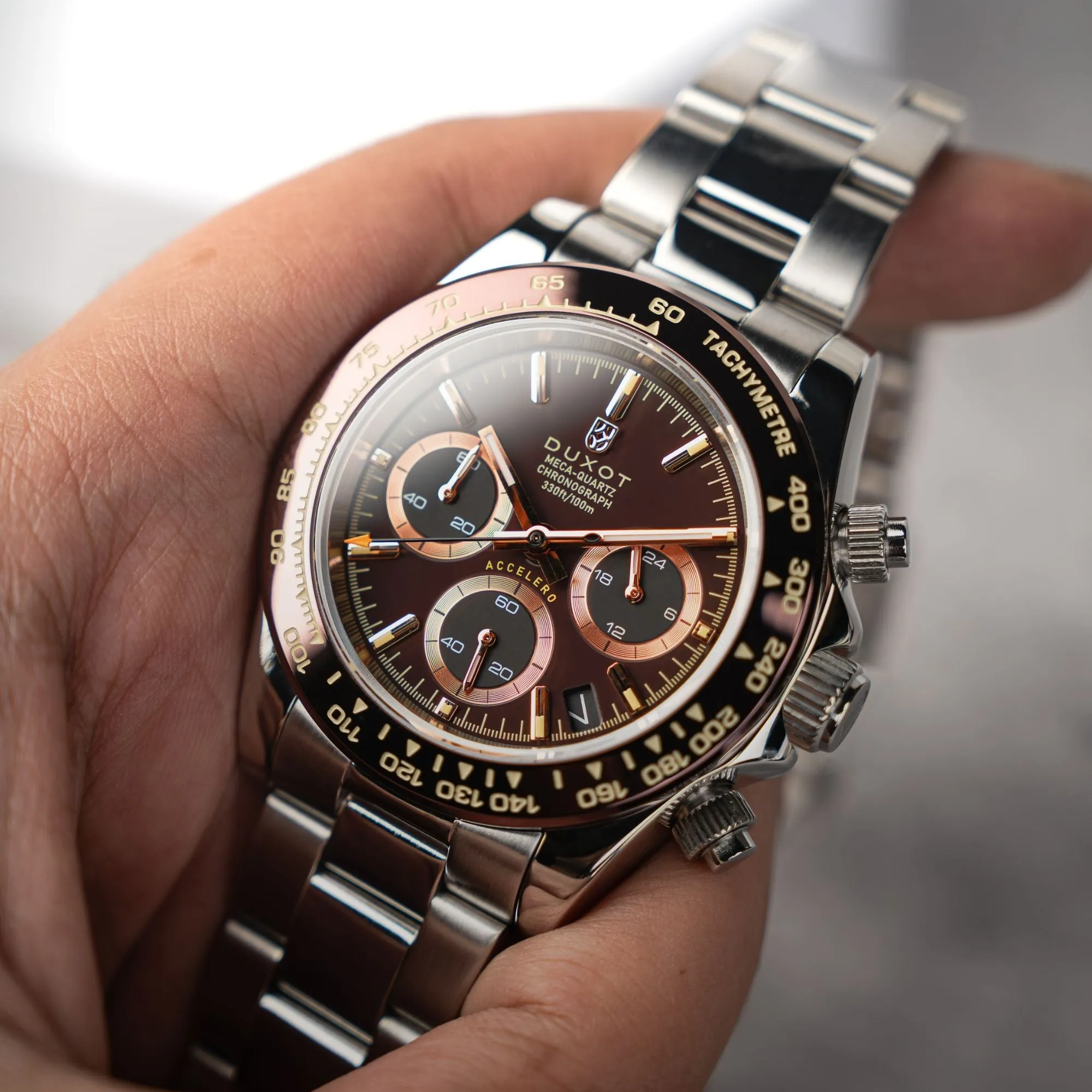 Duxot Accelero Chronograph Chestnut Brown Watch  DX-2065-44