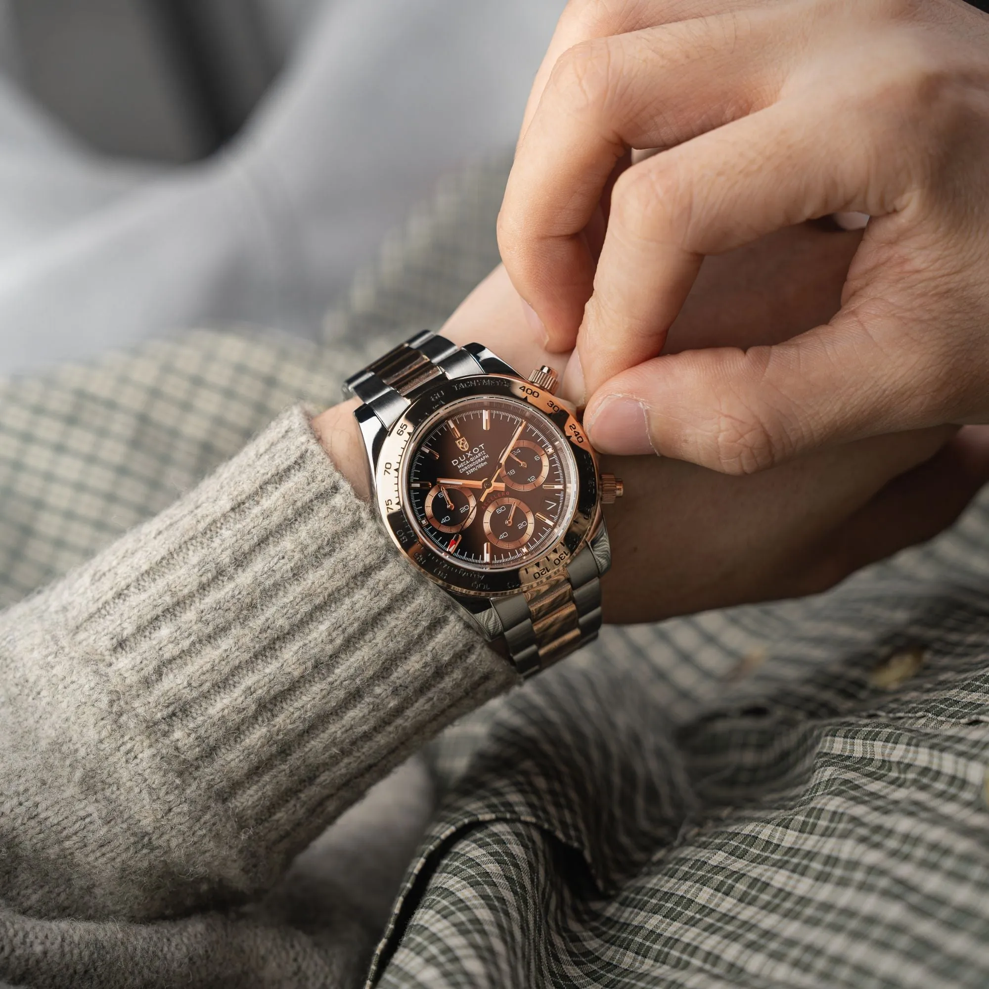 Duxot Accelero Chronograph Coal Black Watch  DX-2065-66