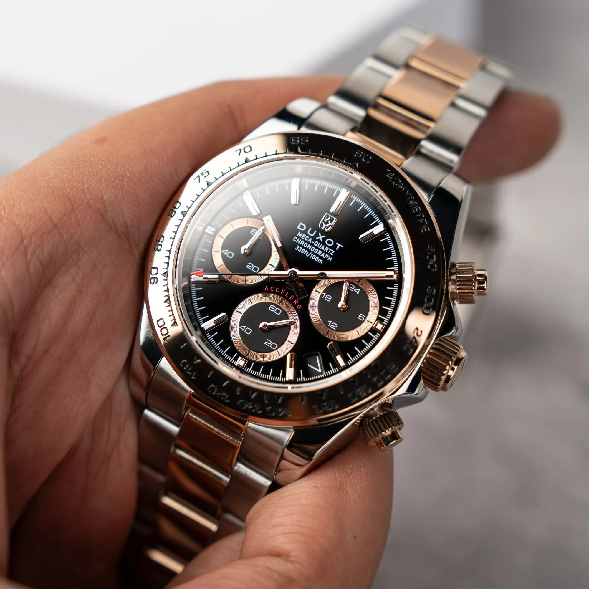 Duxot Accelero Chronograph Coal Black Watch  DX-2065-66