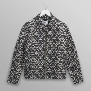 Eldon Jacket Flower Stamp Jacquard (Navy   Ecru)