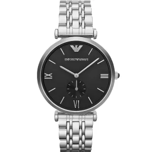 Emporio Armani AR1676 Black Dial Stainless Steel Mens Watch