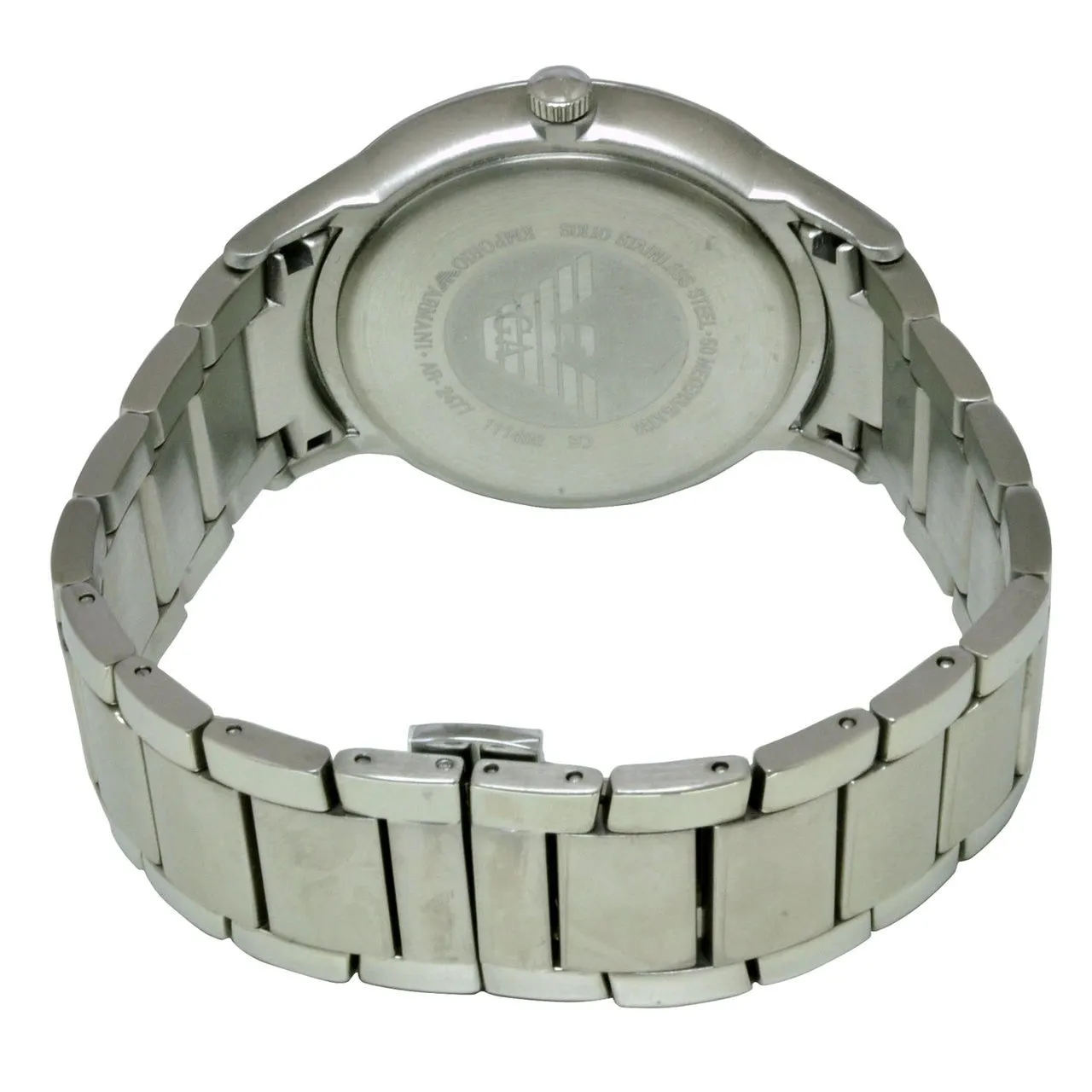 Emporio Armani Men's Classic Stainless Steel Watch with Blue Dial AR2477