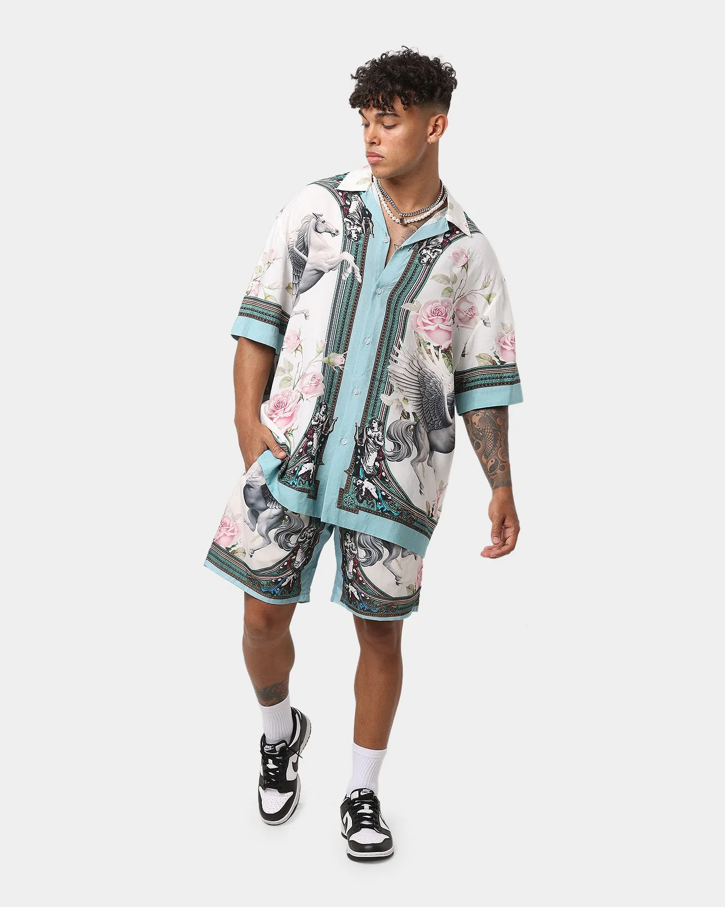 EN ES Caesar Oversized Button Up Shirt Multi-coloured