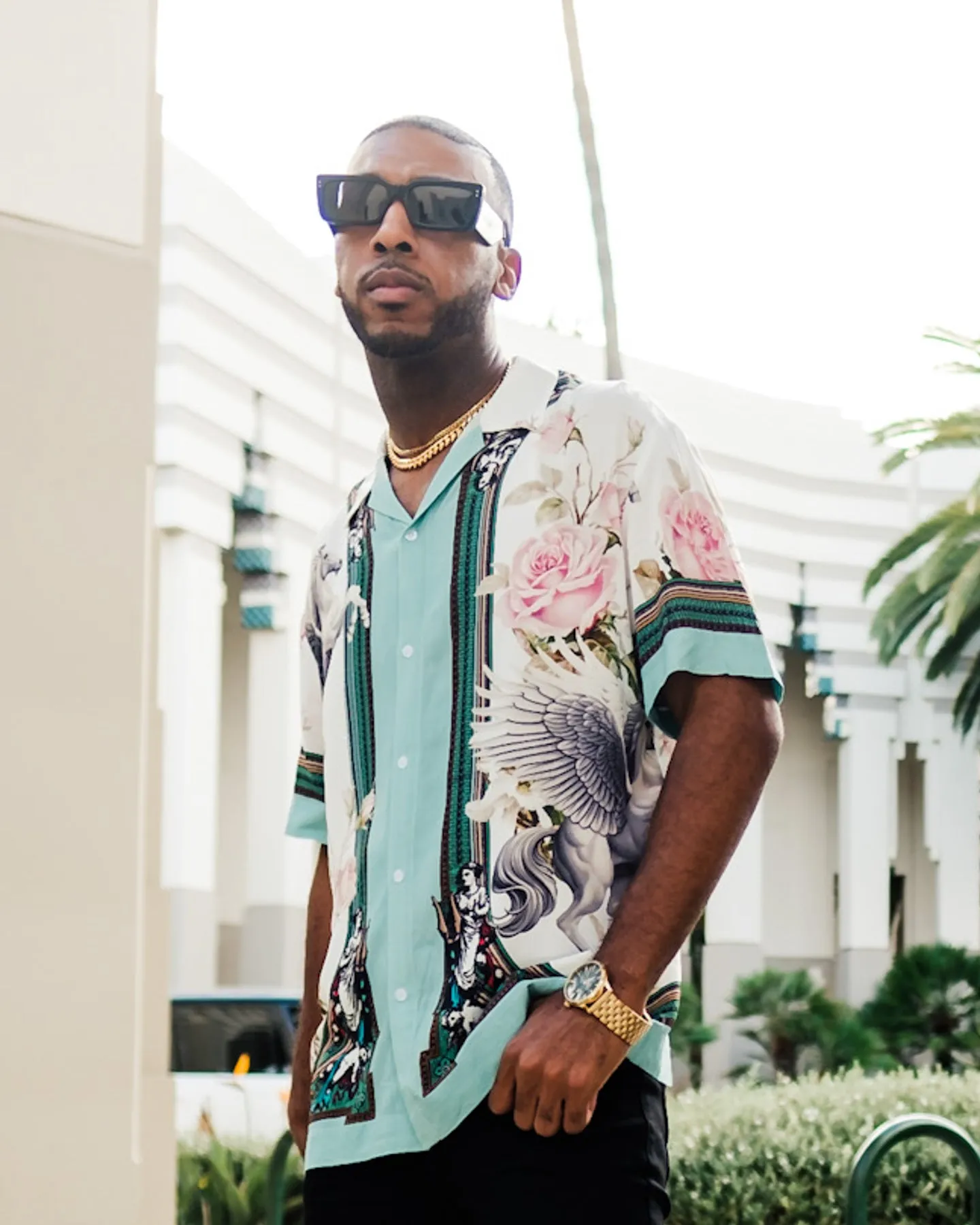 EN ES Caesar Oversized Button Up Shirt Multi-coloured
