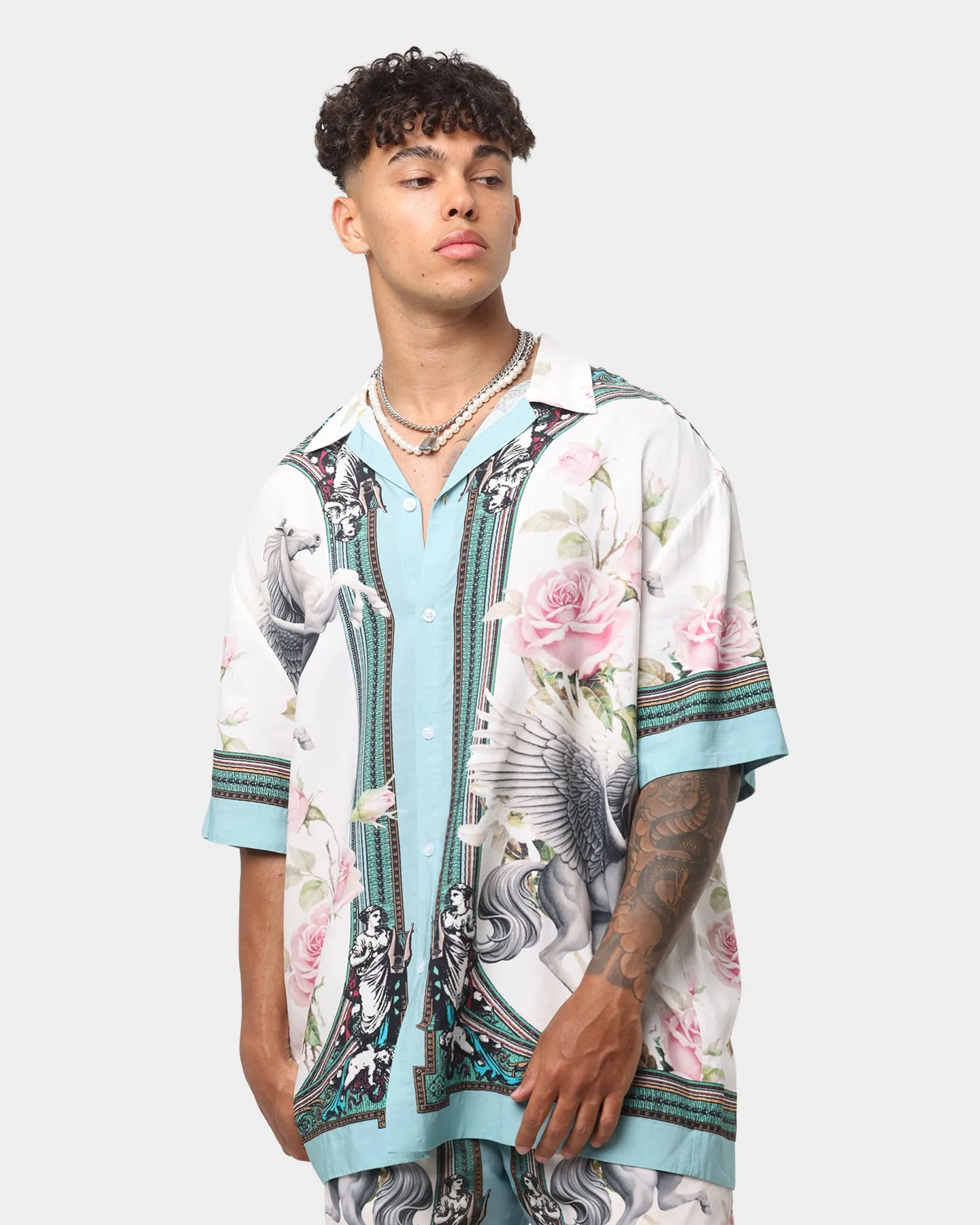 EN ES Caesar Oversized Button Up Shirt Multi-coloured