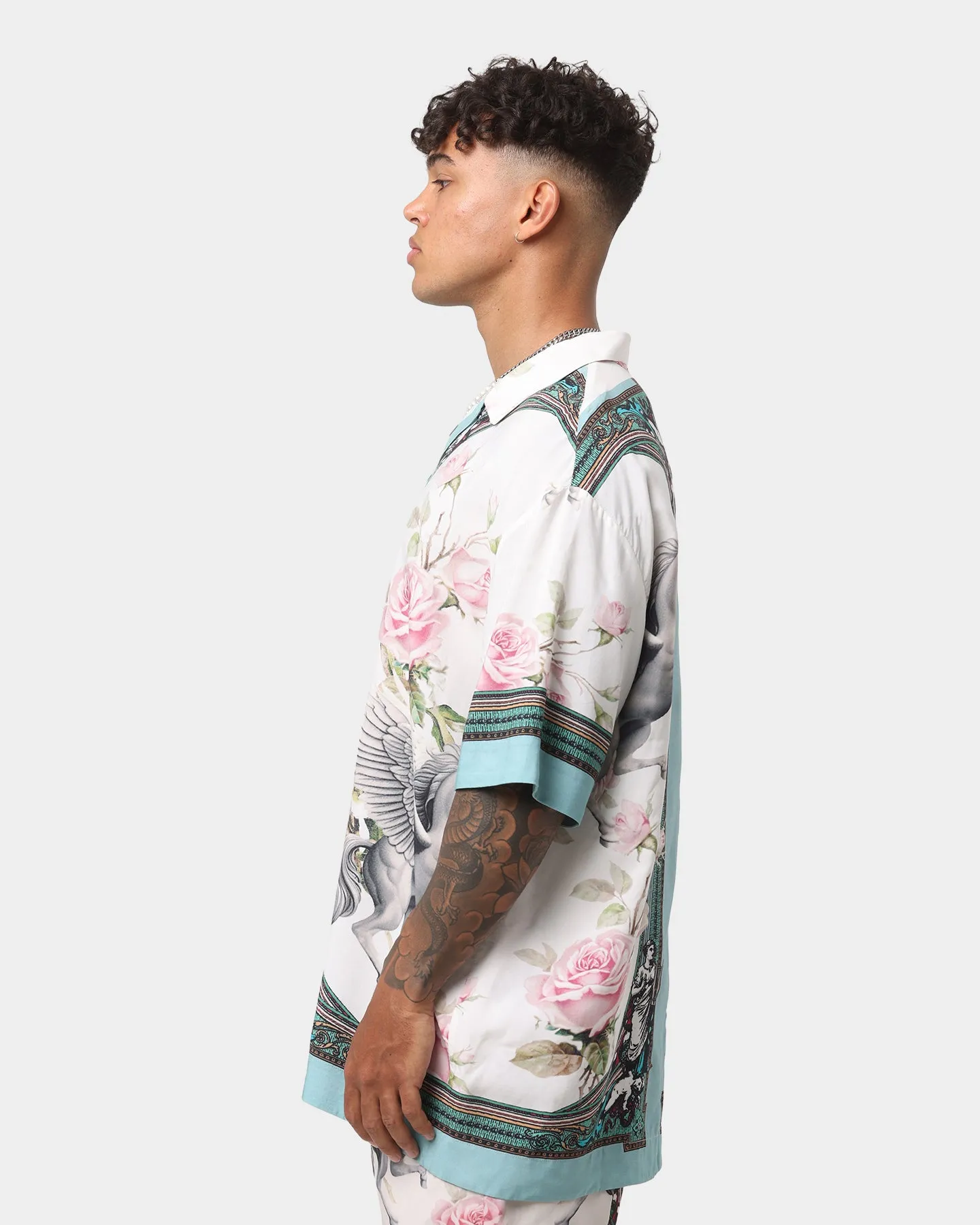 EN ES Caesar Oversized Button Up Shirt Multi-coloured