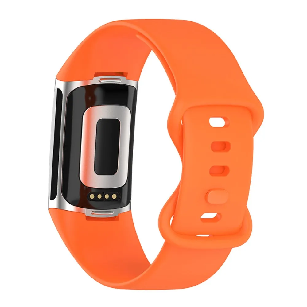 Fitbit Charge 6 / 5 silicone wristband (joint circumference: 156-198mm) - Orange