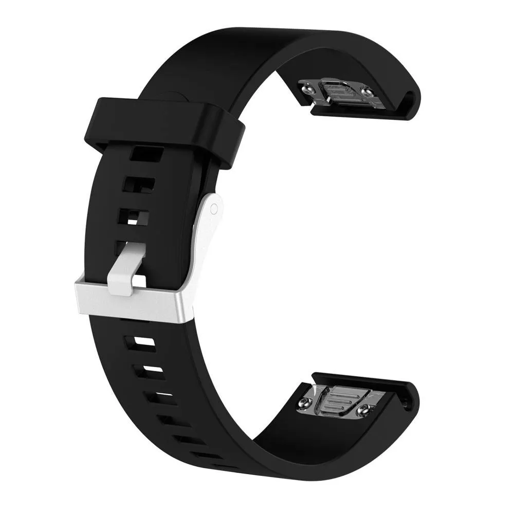 Fixed Universal Garmin 20mm QuickFit Silikone Rem - Sort