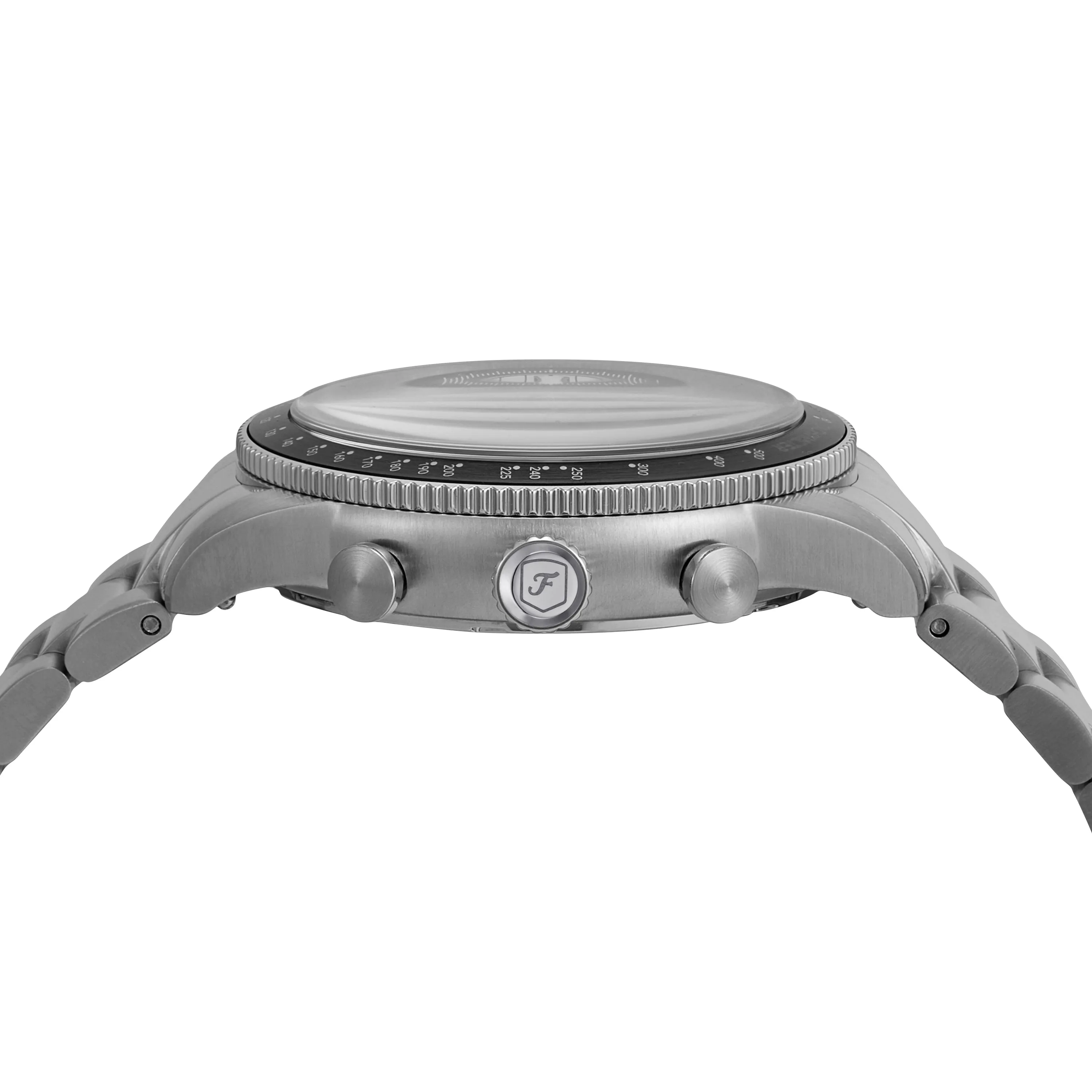Fossil Sport Tourer Chronograph Black Dial Stainless Steel band Men's Watch FS6045