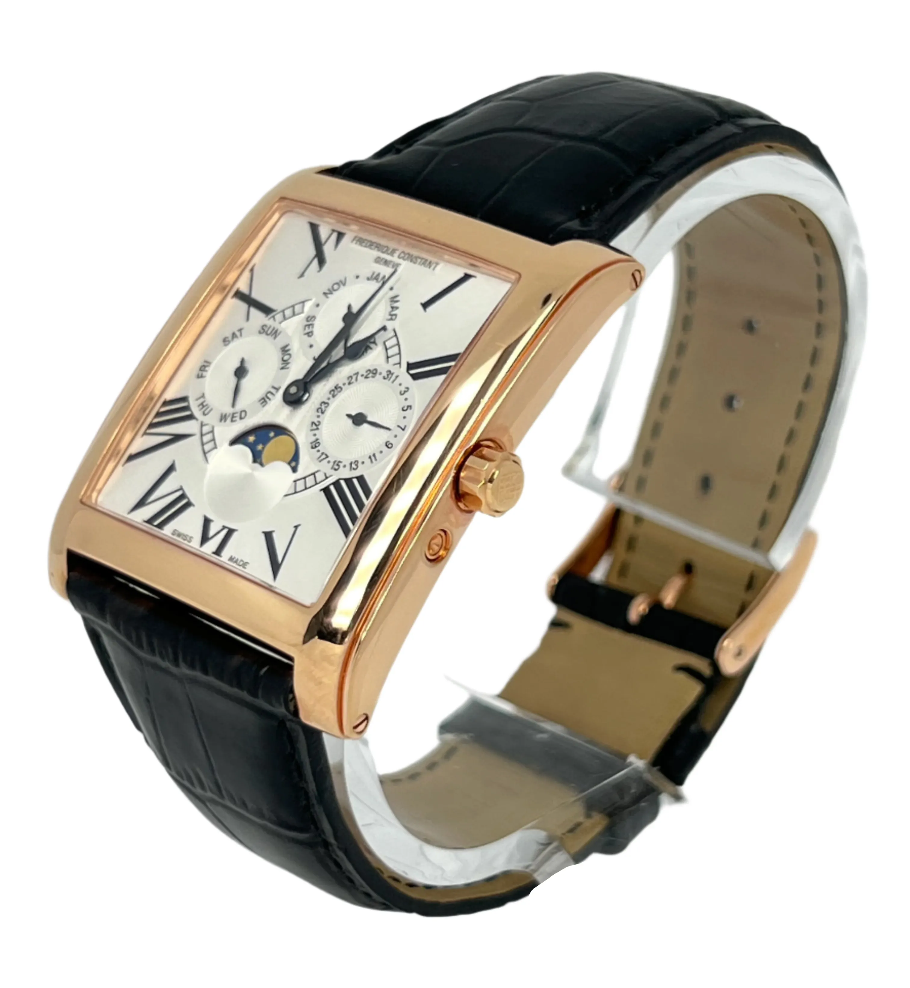 Frederique Constant Classics Moon Phase Stainless steel Yellow Gold Plated Men's Watch