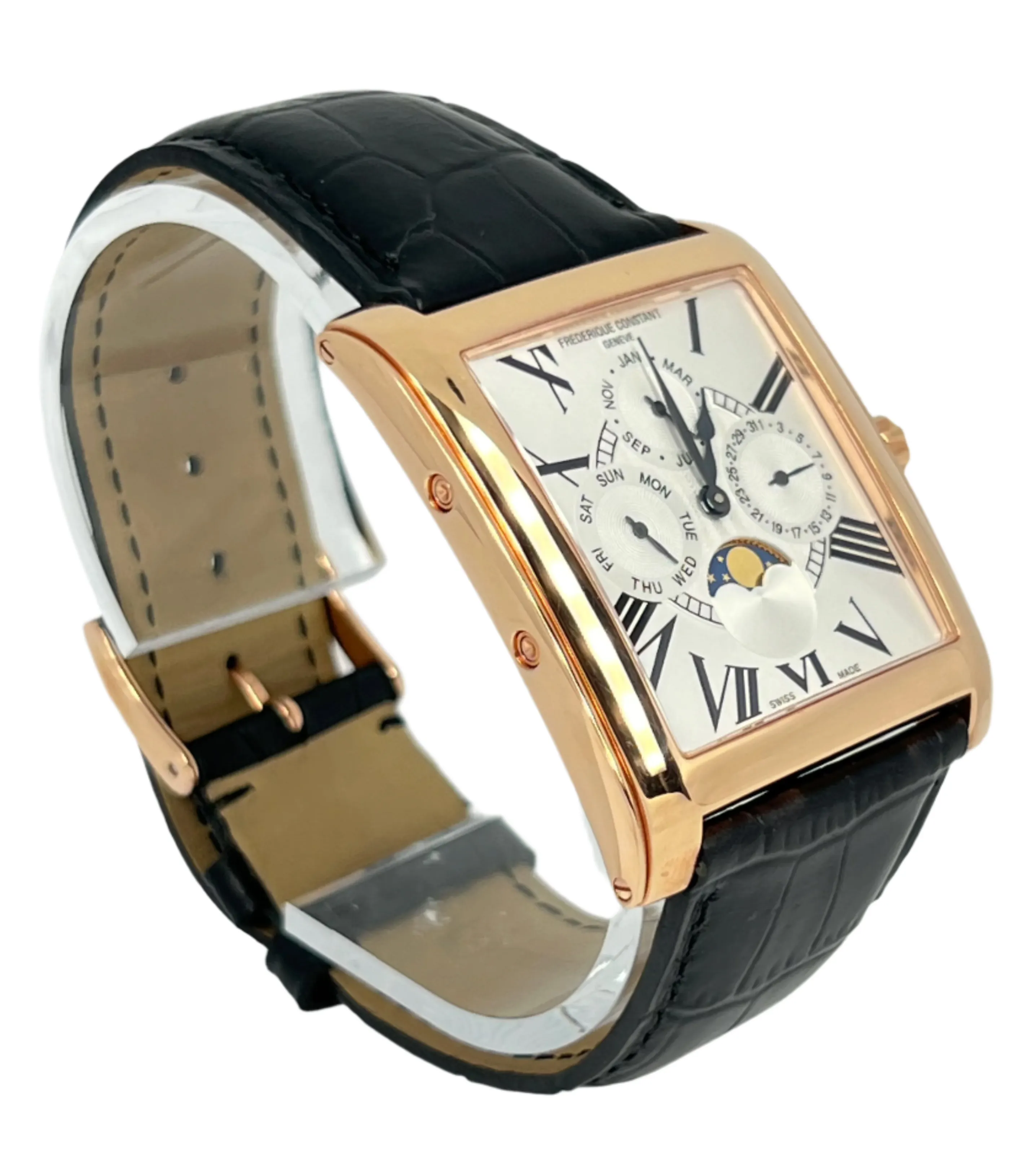 Frederique Constant Classics Moon Phase Stainless steel Yellow Gold Plated Men's Watch