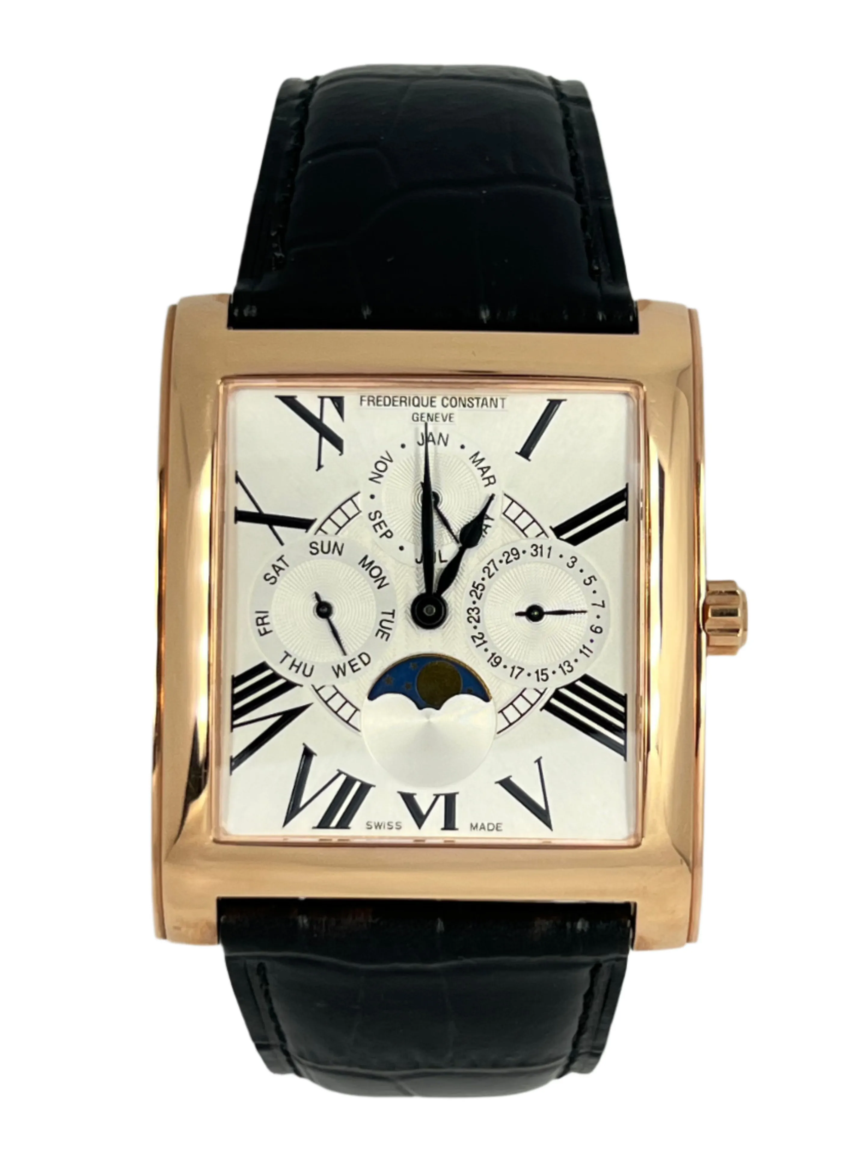 Frederique Constant Classics Moon Phase Stainless steel Yellow Gold Plated Men's Watch