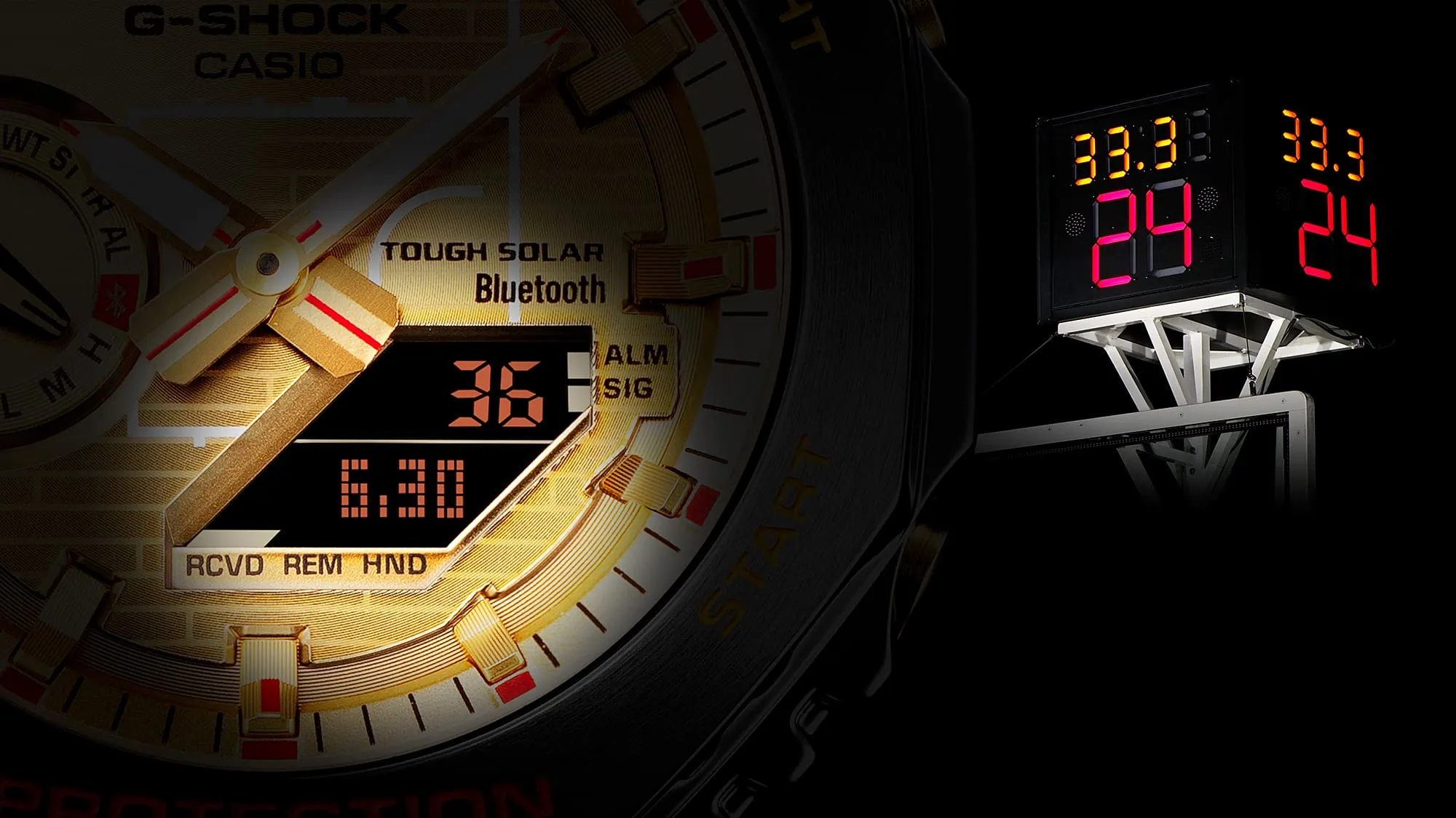 G-Shock G-Steel 2100 Series Gold Dial Black Resin Band Watch GBM2100RH-1A