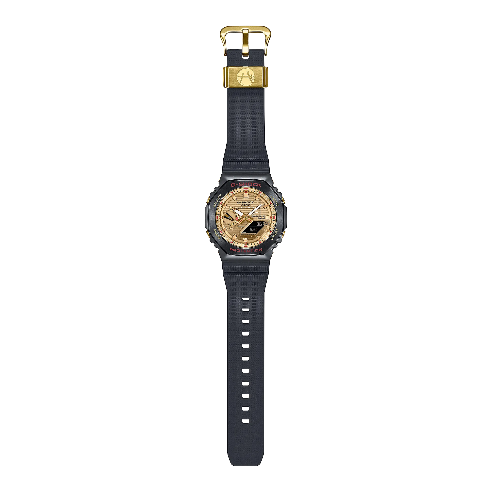 G-Shock G-Steel 2100 Series Gold Dial Black Resin Band Watch GBM2100RH-1A