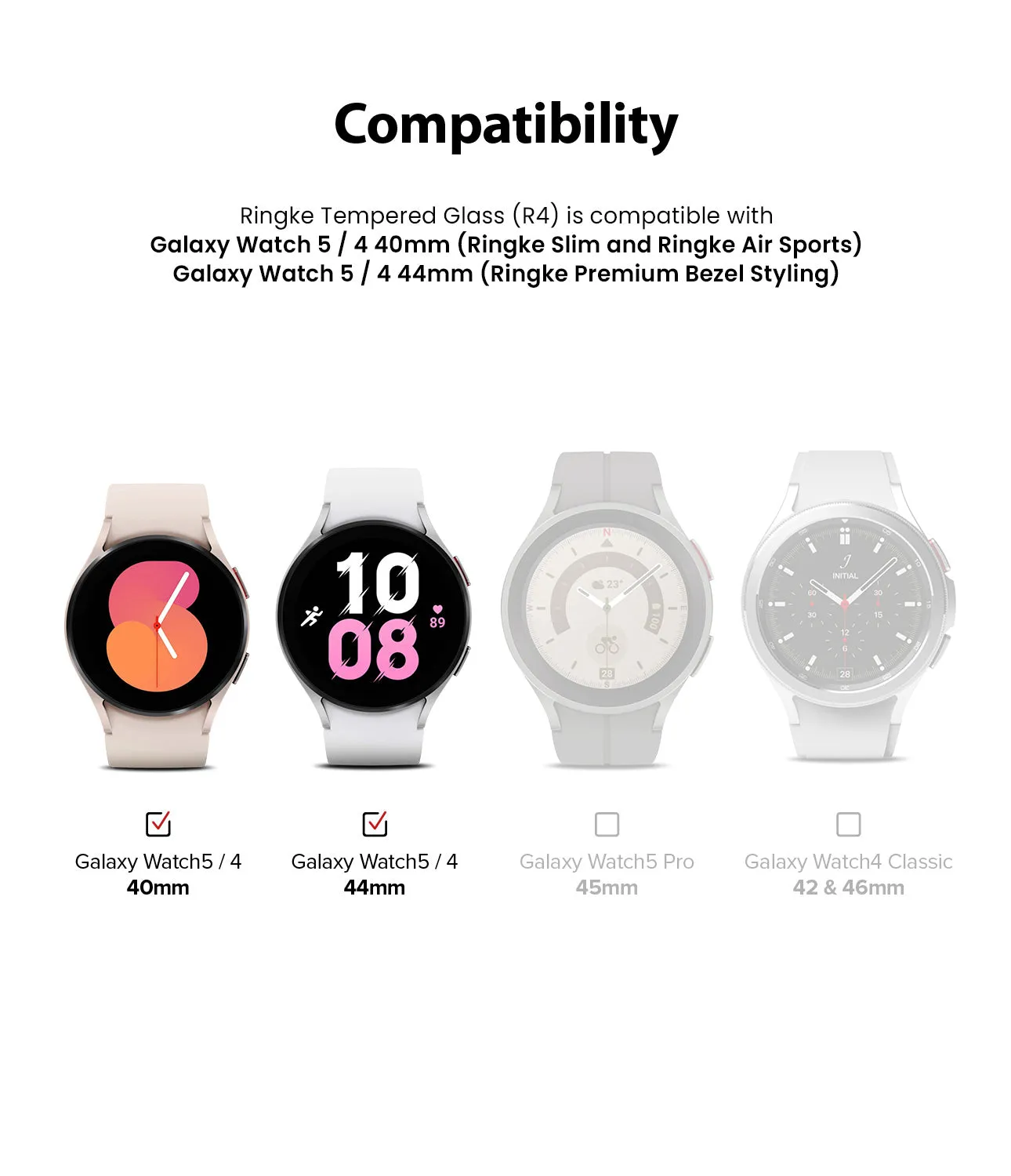 Galaxy Watch 5 / 4 Screen Protector | Glass - R4