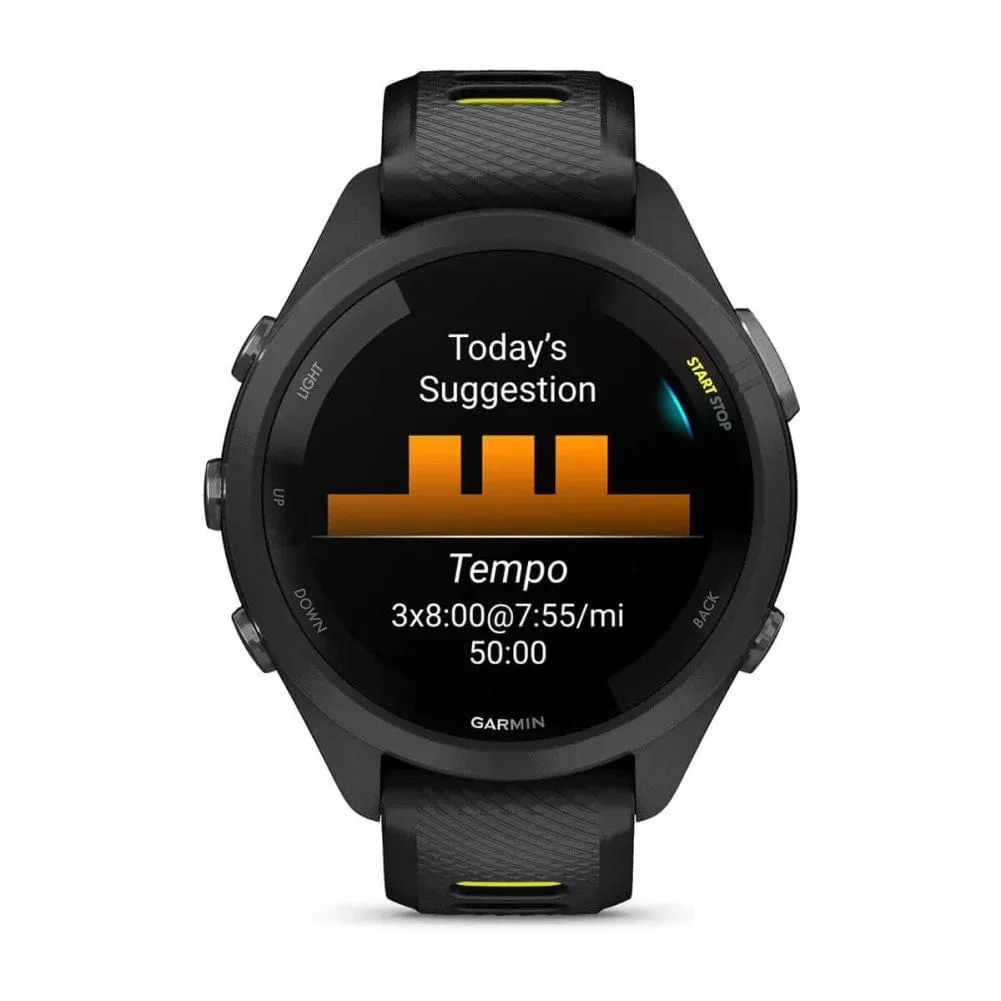 Garmin Forerunner 265S Black Bezel w/Black/Amp Yellow