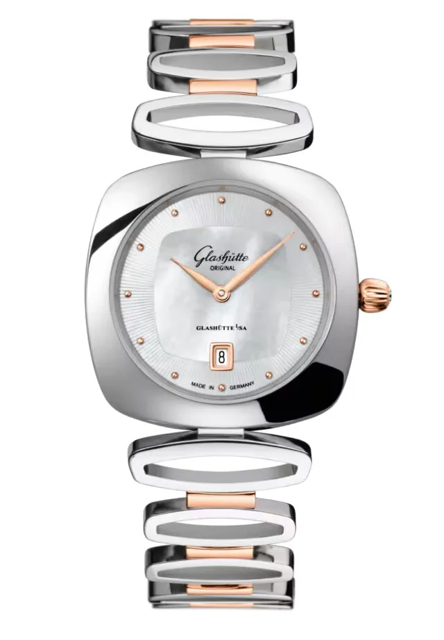 Glashutte Original Lady Collection Pavonia Date Stainless steel & Red Gold Lady's Watch