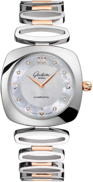 Glashutte Original Lady Collection Pavonia Stainless steel & Red Gold & Diamonds Lady's Watch