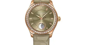 Glashutte Original Serenade Luna Moon Phase 18K Red Gold & Diamonds Lady's Watch
