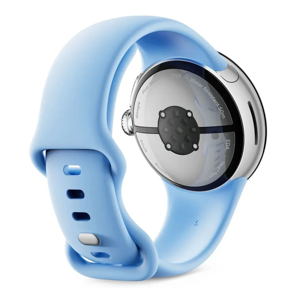Google Pixel Watch 2 - Polished Silver Aluminum Case / Bay Active Band