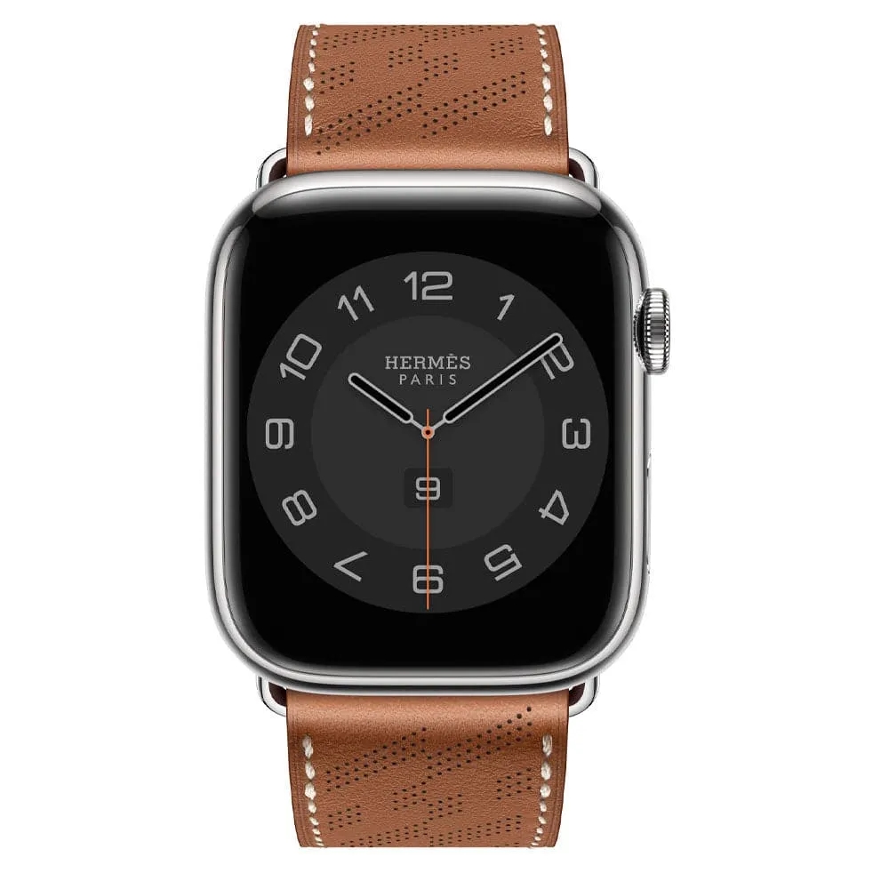 H Diagonal Genuine Leather Single Tour Apple Watch Band