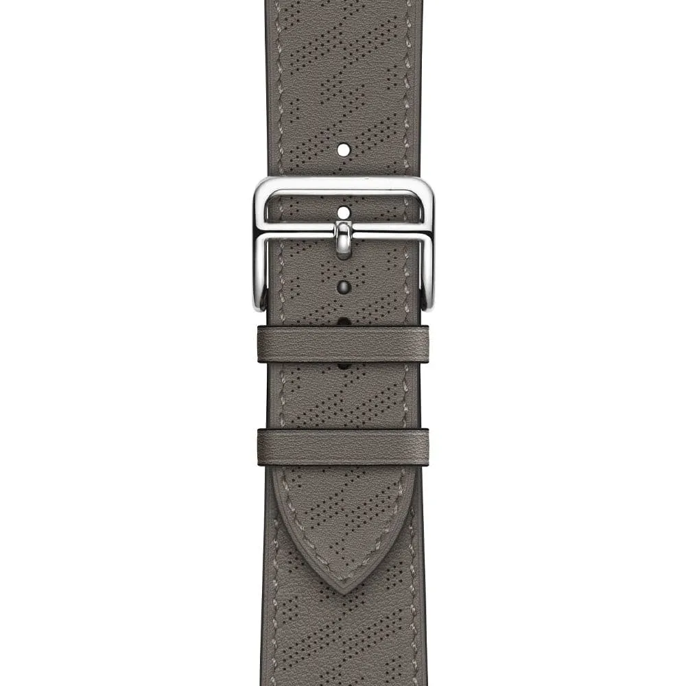 H Diagonal Genuine Leather Single Tour Apple Watch Band