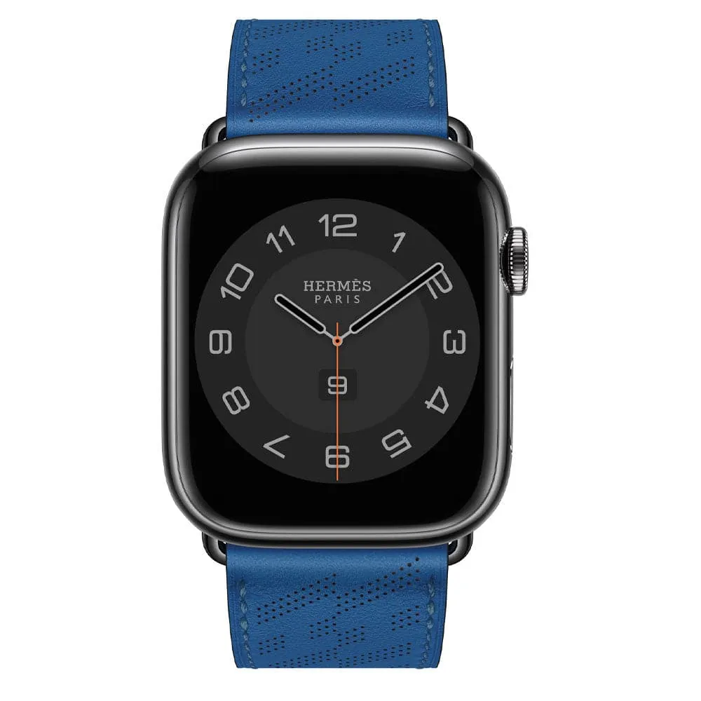 H Diagonal Genuine Leather Single Tour Apple Watch Band