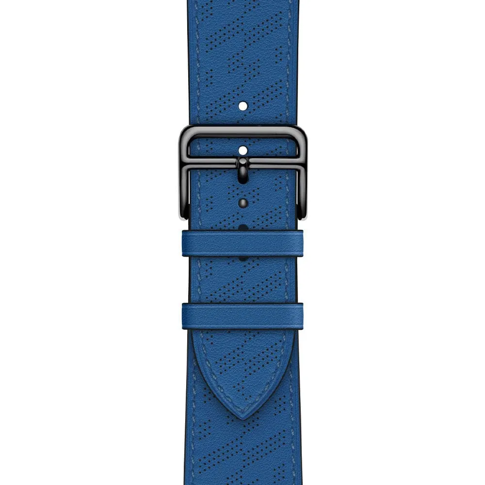 H Diagonal Genuine Leather Single Tour Apple Watch Band