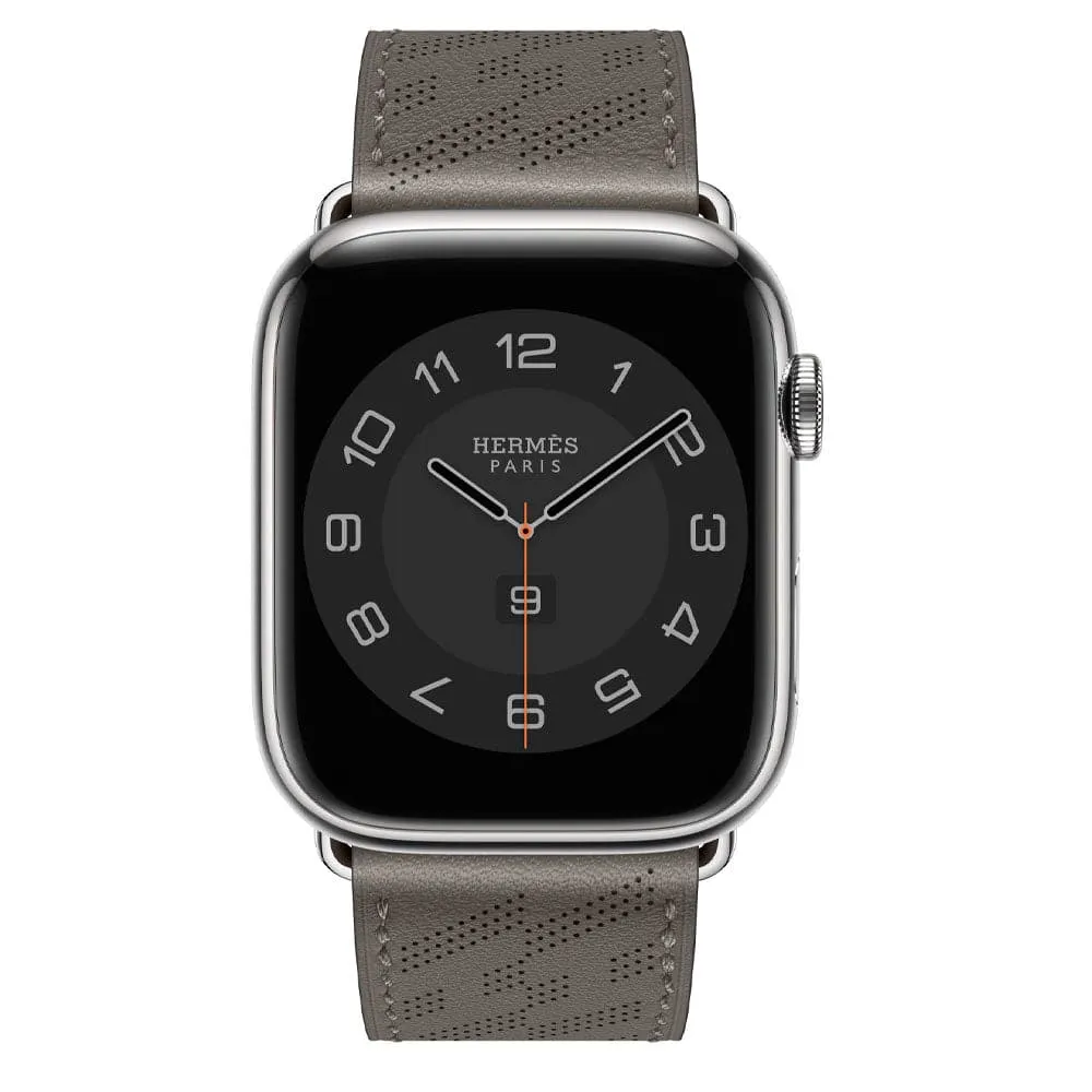 H Diagonal Genuine Leather Single Tour Apple Watch Band