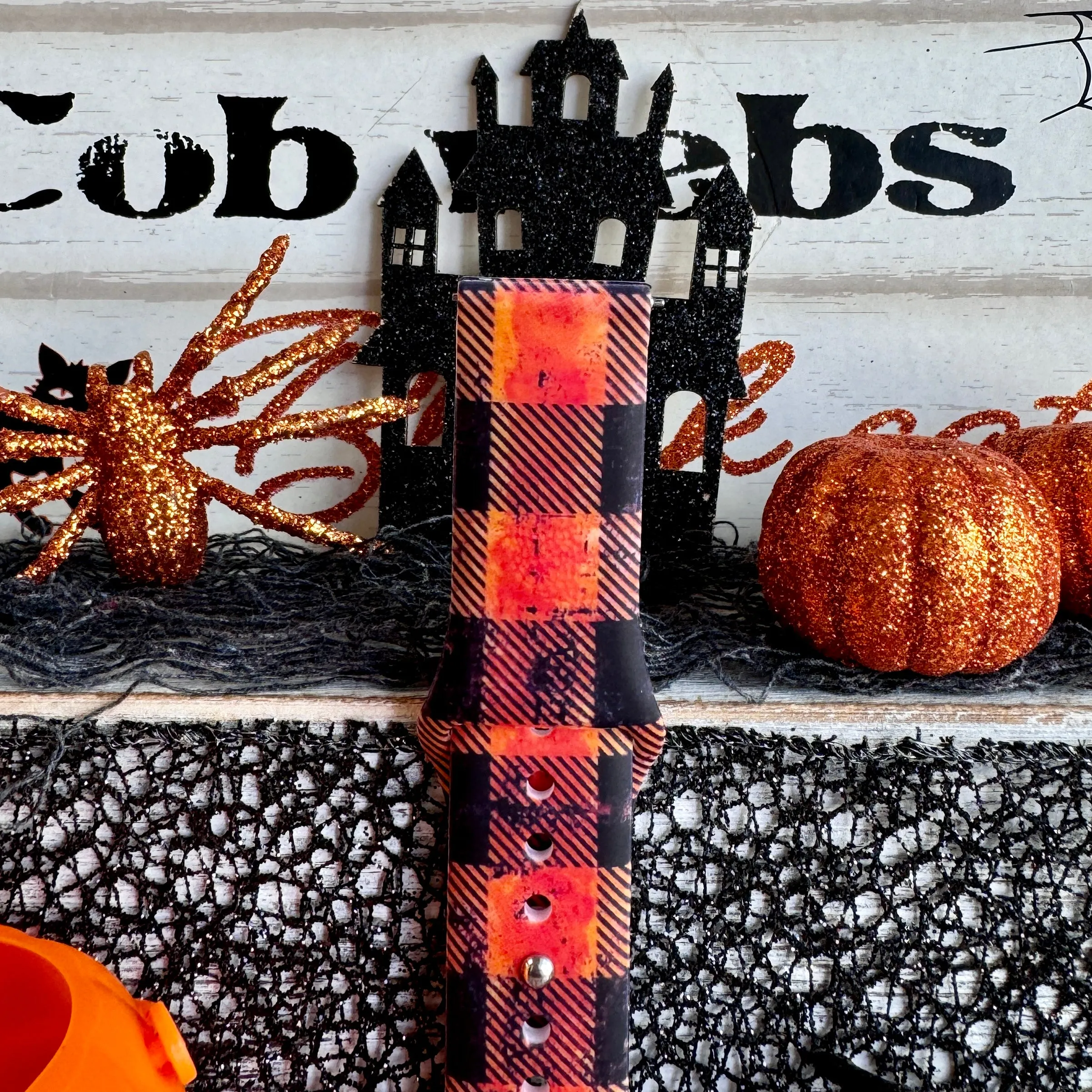 Halloween Flannel Print Silicone Band For Samsung Watch
