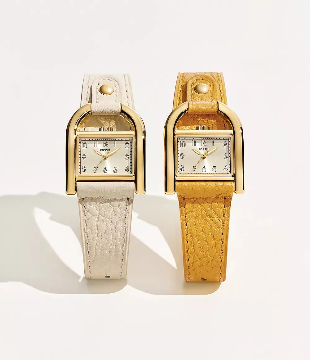 Harwell Three-Hand Nude LiteHide Leather Ladies Watch