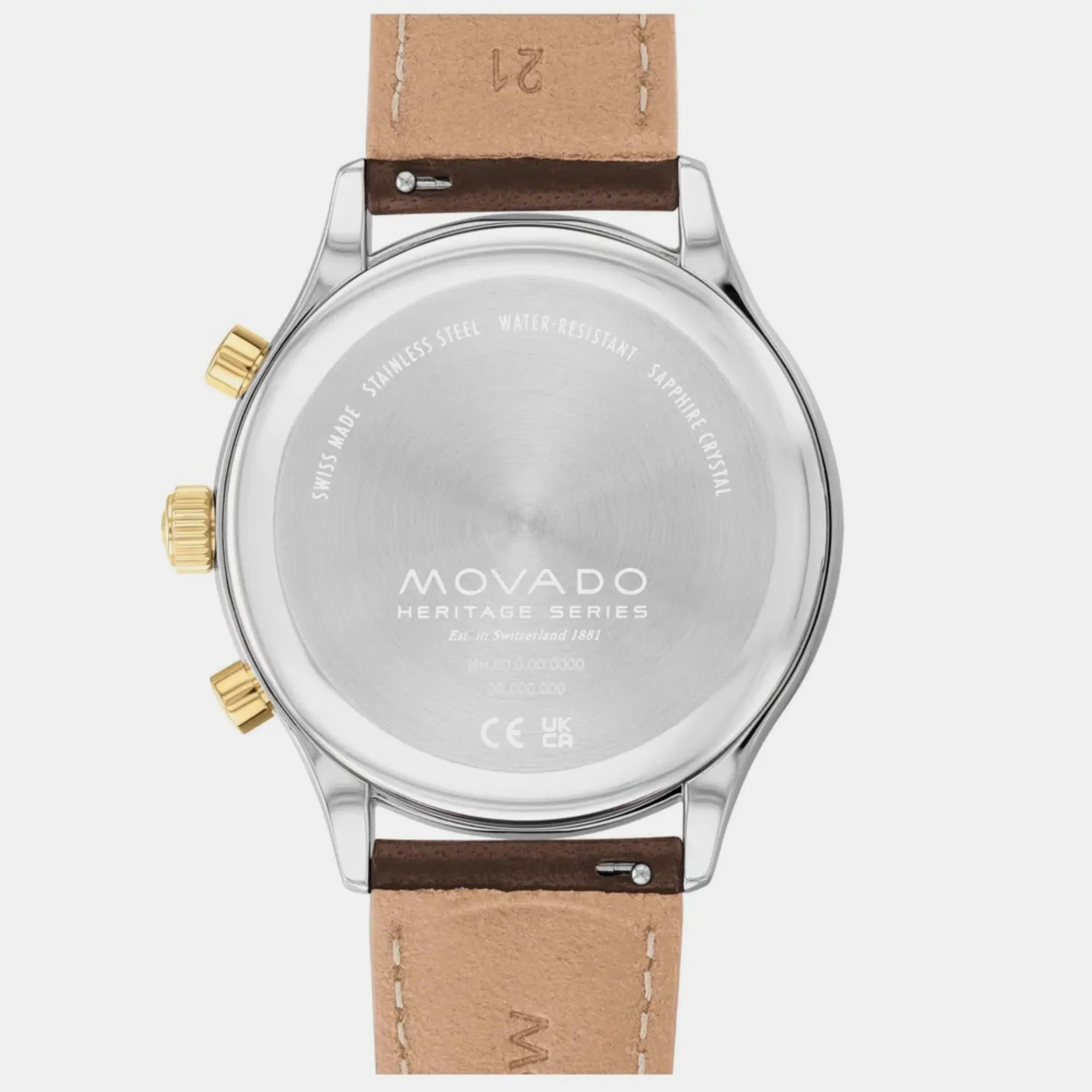 Heritage Men Blue Chronograph Leather Watch 3650162