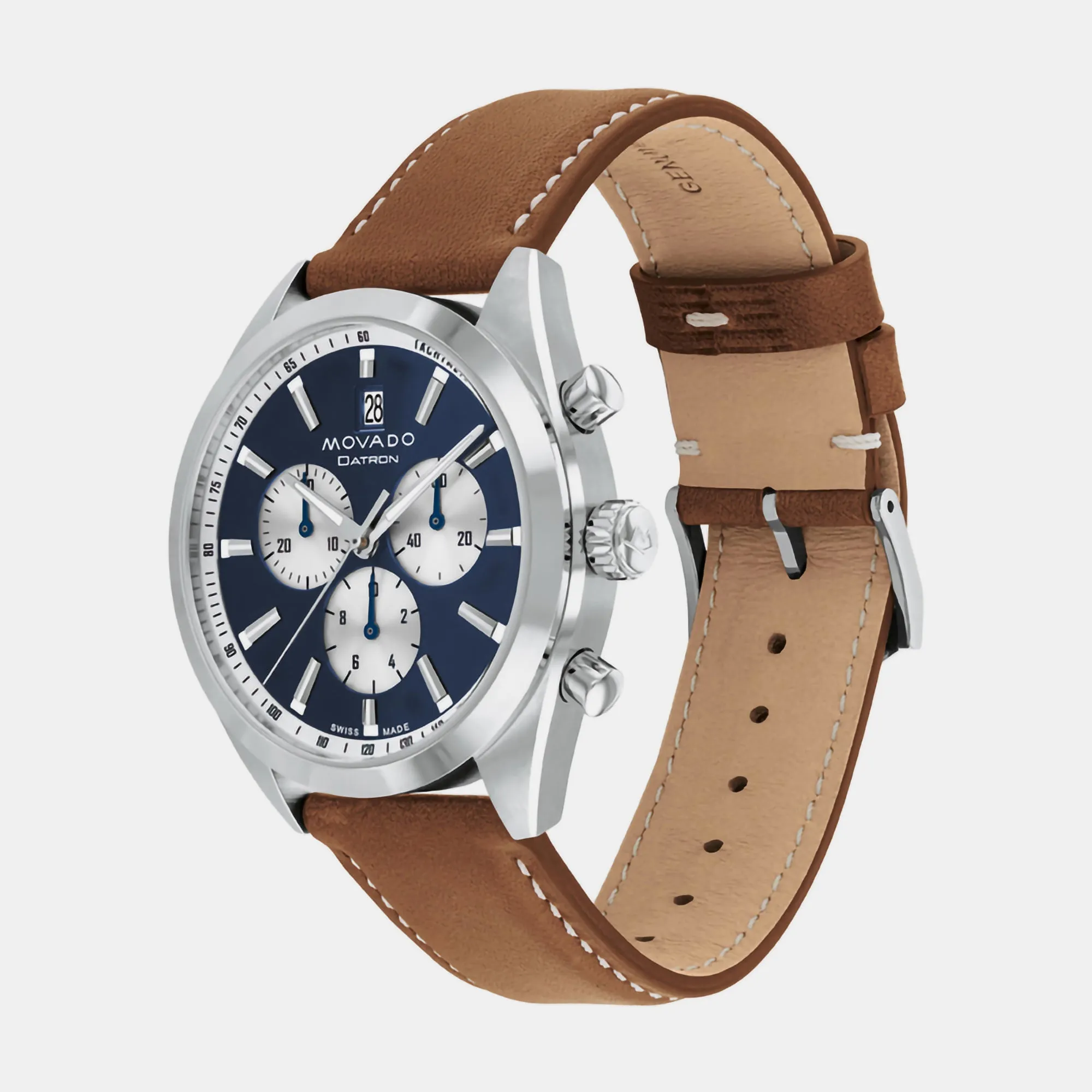 Heritage Men's Blue Chronograph Leather Watch 3650181