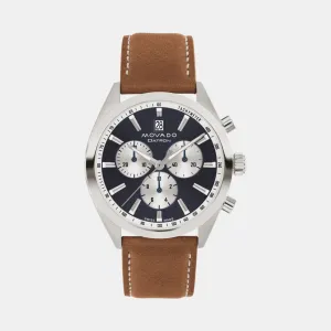 Heritage Men's Blue Chronograph Leather Watch 3650181