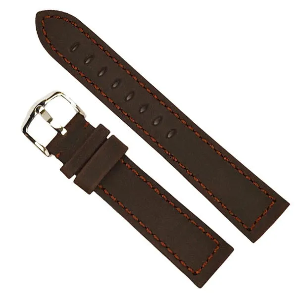 Hirsch Terra Brown Artisan Calf Leather Watch Band