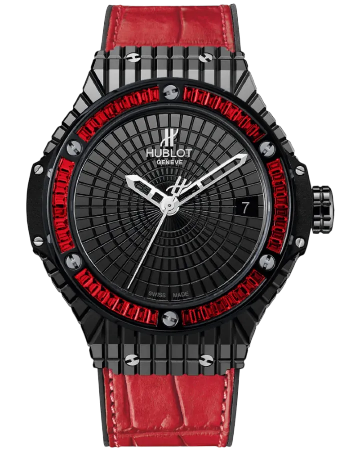 Hublot Big Bang Tutti Frutti Red Caviar Black Ceramic Lady's Watch
