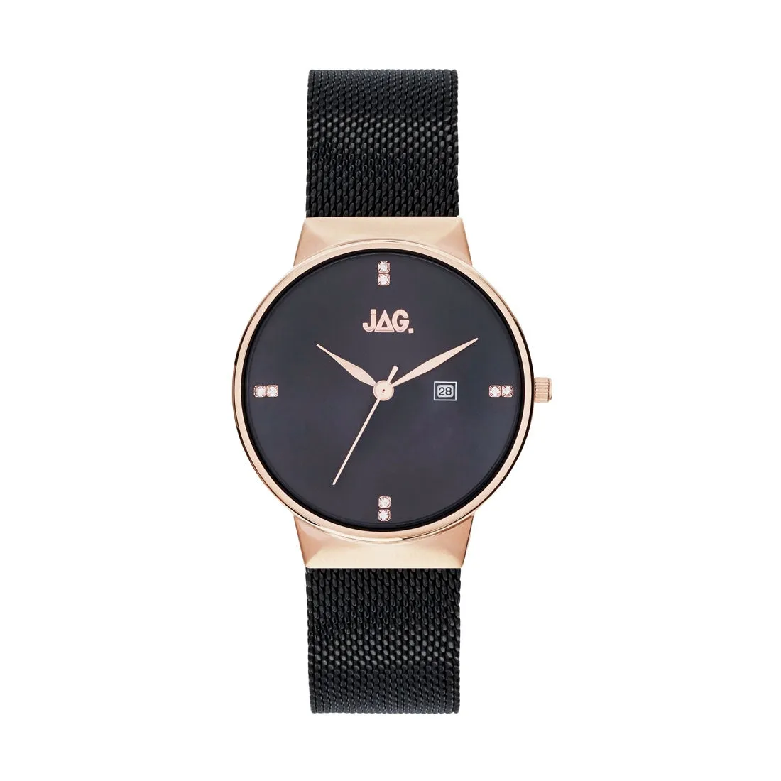 Jag Ladies Black Mesh Watch J2241A