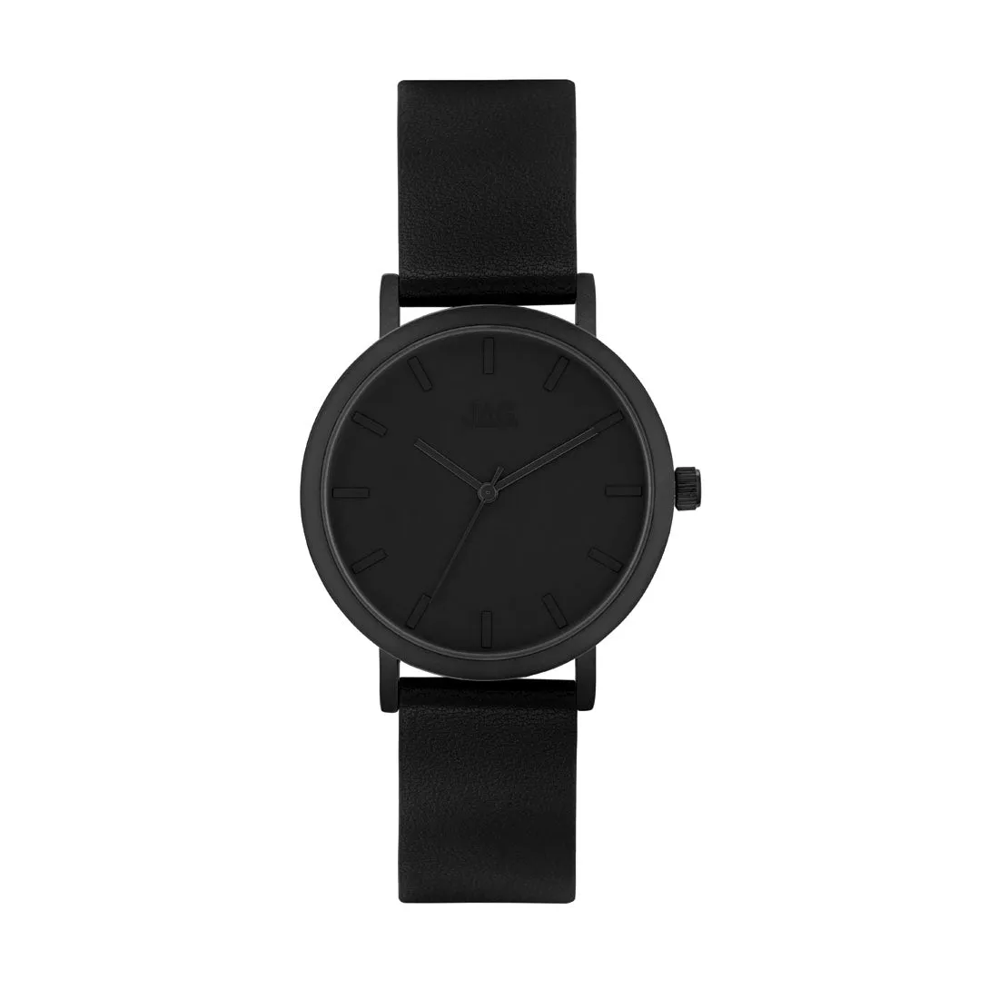 Jag Mens Black Leather Watch J2251