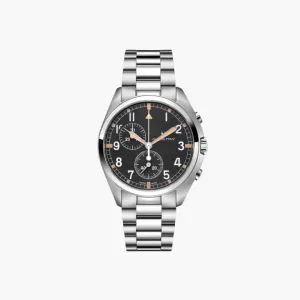 Khaki Aviation Pilot Pioneer Chrono Quartz 41Mm Black Dial