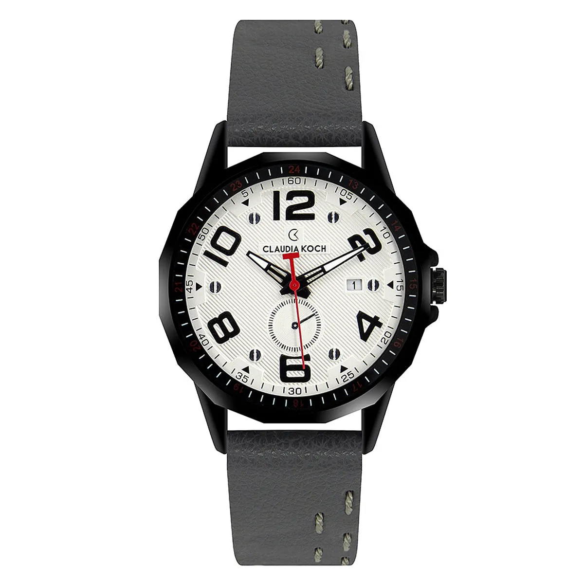 Leather Band Multifunctional Date Analog Sporty Men Watch