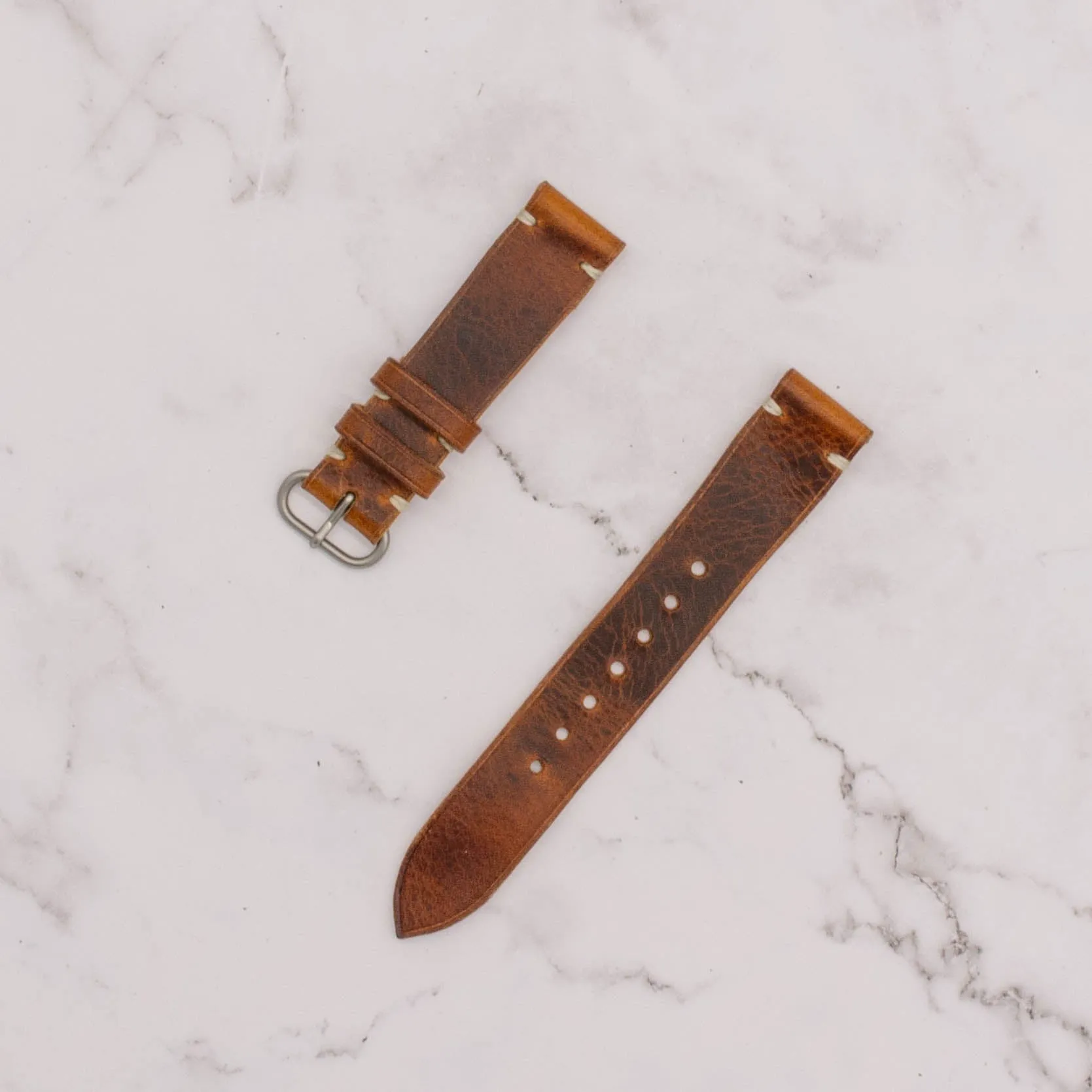 Leather Watch Strap - Retro Style