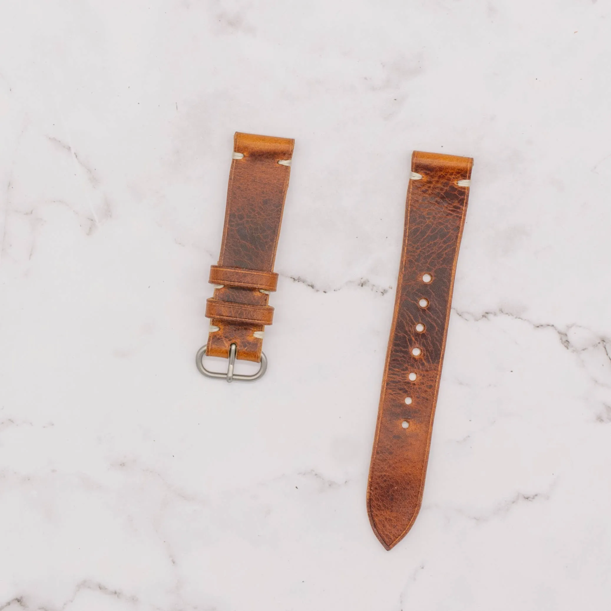 Leather Watch Strap - Retro Style
