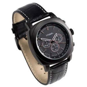 Lifemax Chronograph Atomic Talking Watch - Black Leather | Unmatched Accuracy & Style