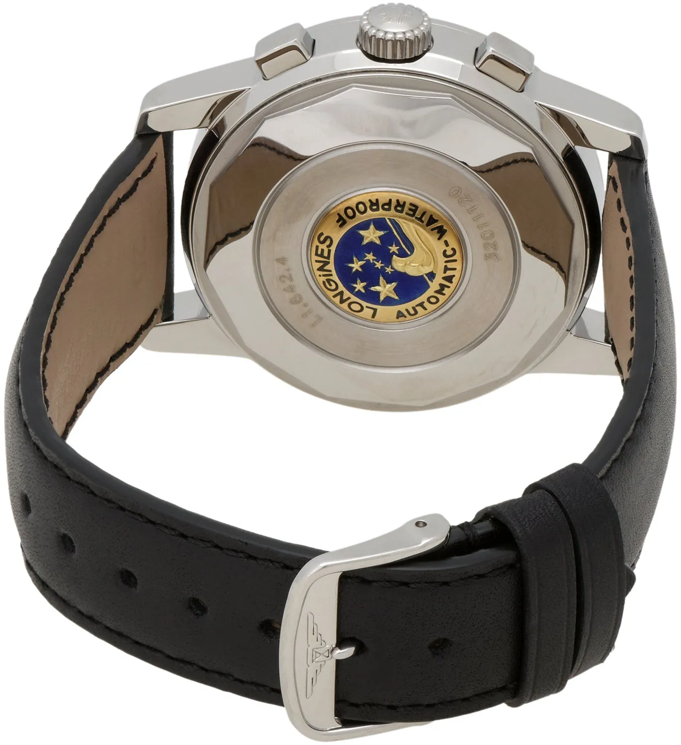 Longines Conquest Heritage Automatic Chronograph Moonphase Silver Dial Day-Date-Month Mens Watch L1.642.4.77.2