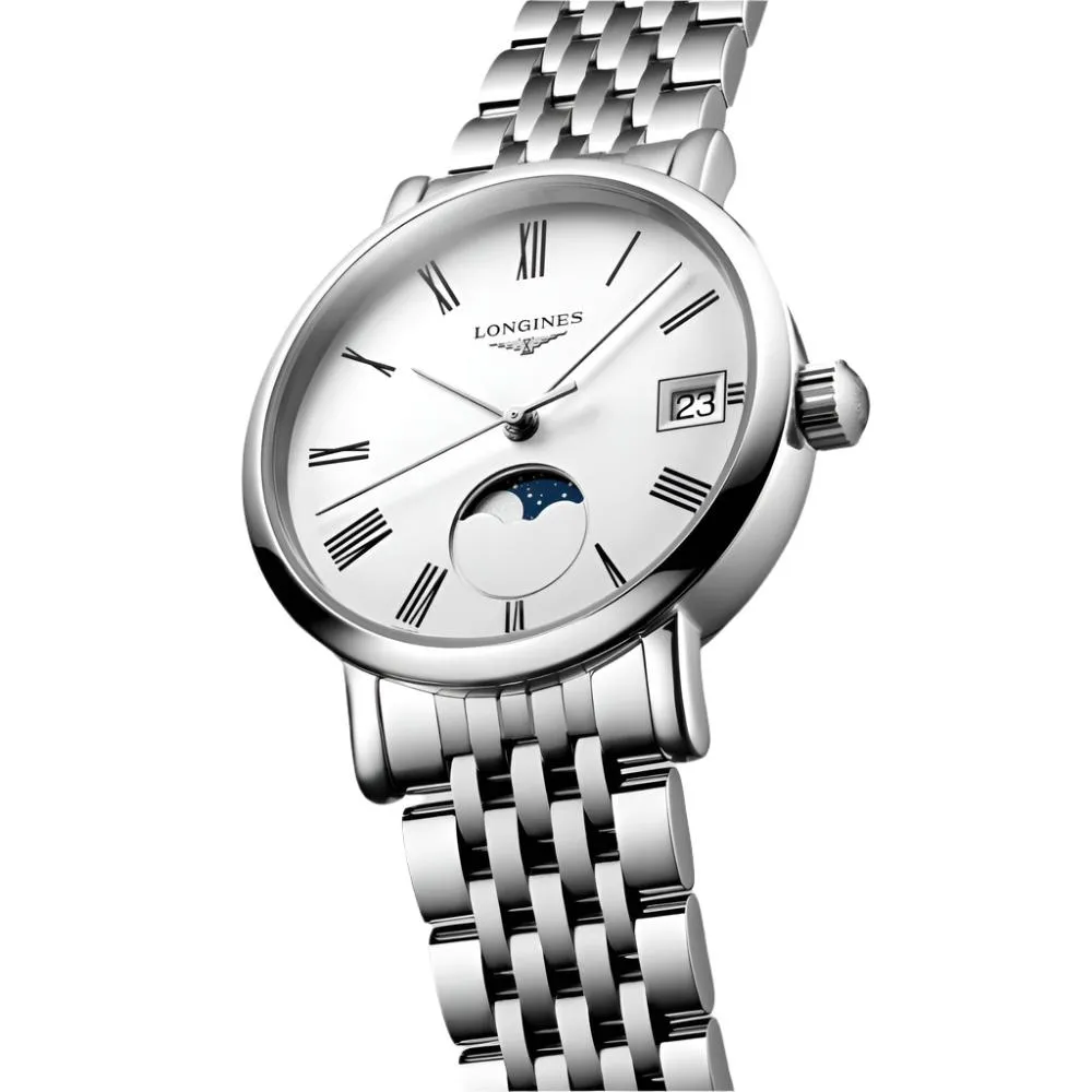 Longines Elegant Collection Moonphase 30mm Quartz Watch