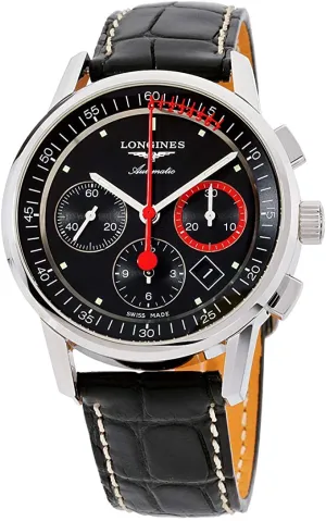 Longines Heritage Column Wheel Chronograph Leather Strap Men's Watch L47544524